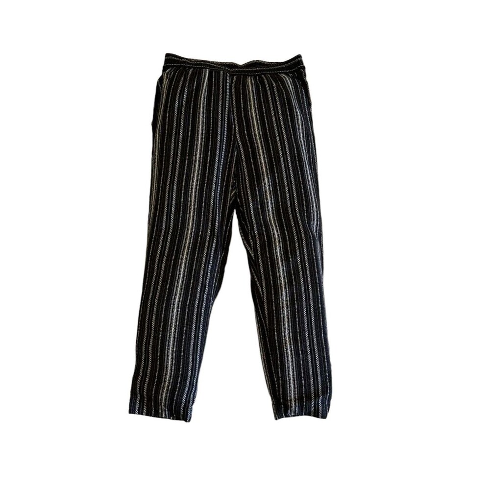Jessica Simpson Women's Medium Cadie Palazzo Pants - Black/White/Grey Striped